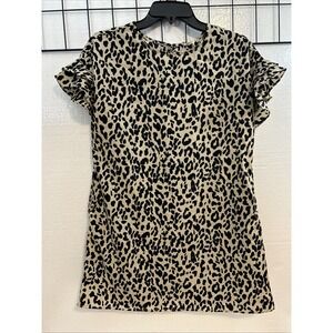 Hayden Girls Leopard Ruffle Shirt Dress Pockets Girls‎ Size XL SKU 60081